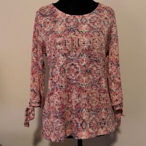 NWT Women’s Petite Small Christopher & Banks Pink Blouse